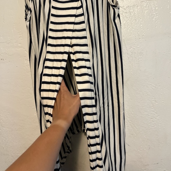 K and C brand black and white striped tank - Picture 2 of 4